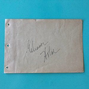 Nino Martini And Eleanor Holm Signed Autograph Page Two Sides Removed From Book
